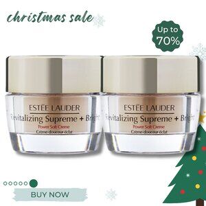 2 Estee Lauder Revitalizing Supreme and Bright Power Soft Creme .17 oz